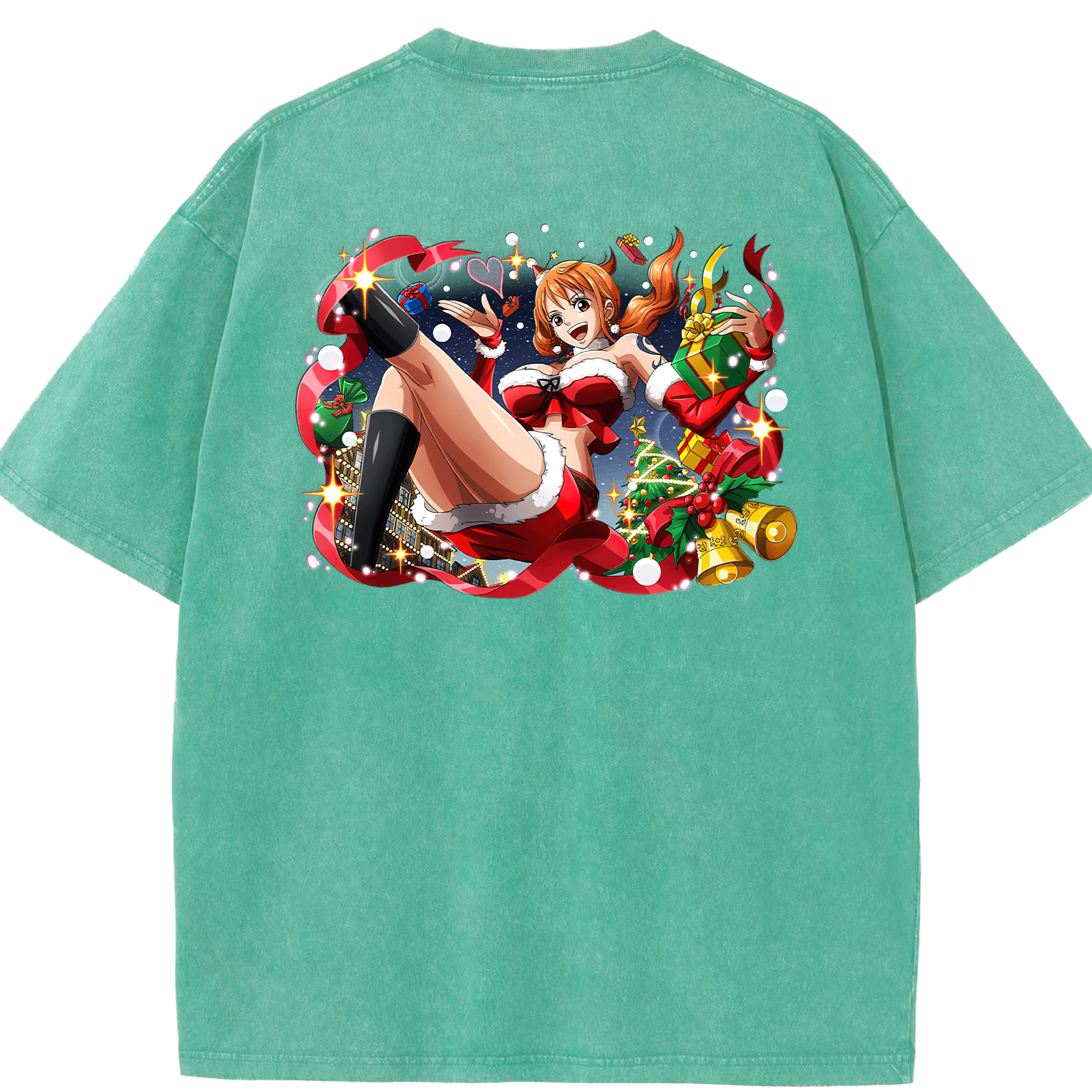 ワンピース ナミ ONE PIECE Nami 綿100% ヴィンテージ風 半袖Tシャツ（背面プリント）